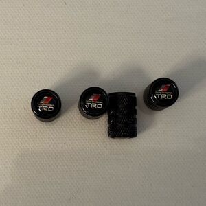 TRD Toyota Valve Stem Caps in Black Set of 4 NWT